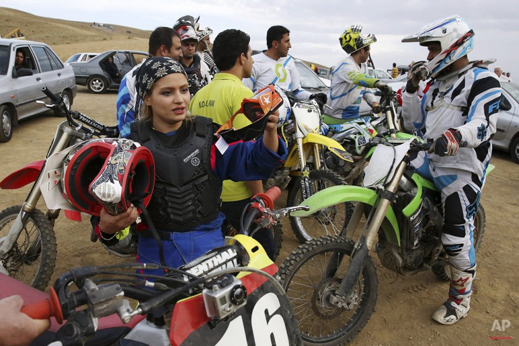 Iranian motocross rider Behnaz Shafiei