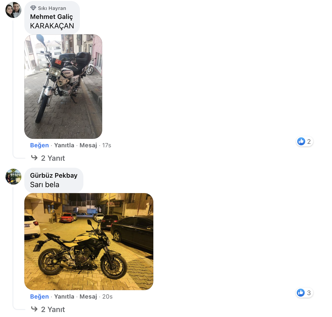 Motosikletinize ne ad verdiniz?