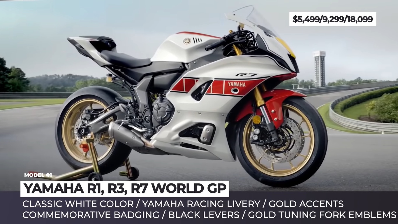 yamaha r1, r3, r7 2022