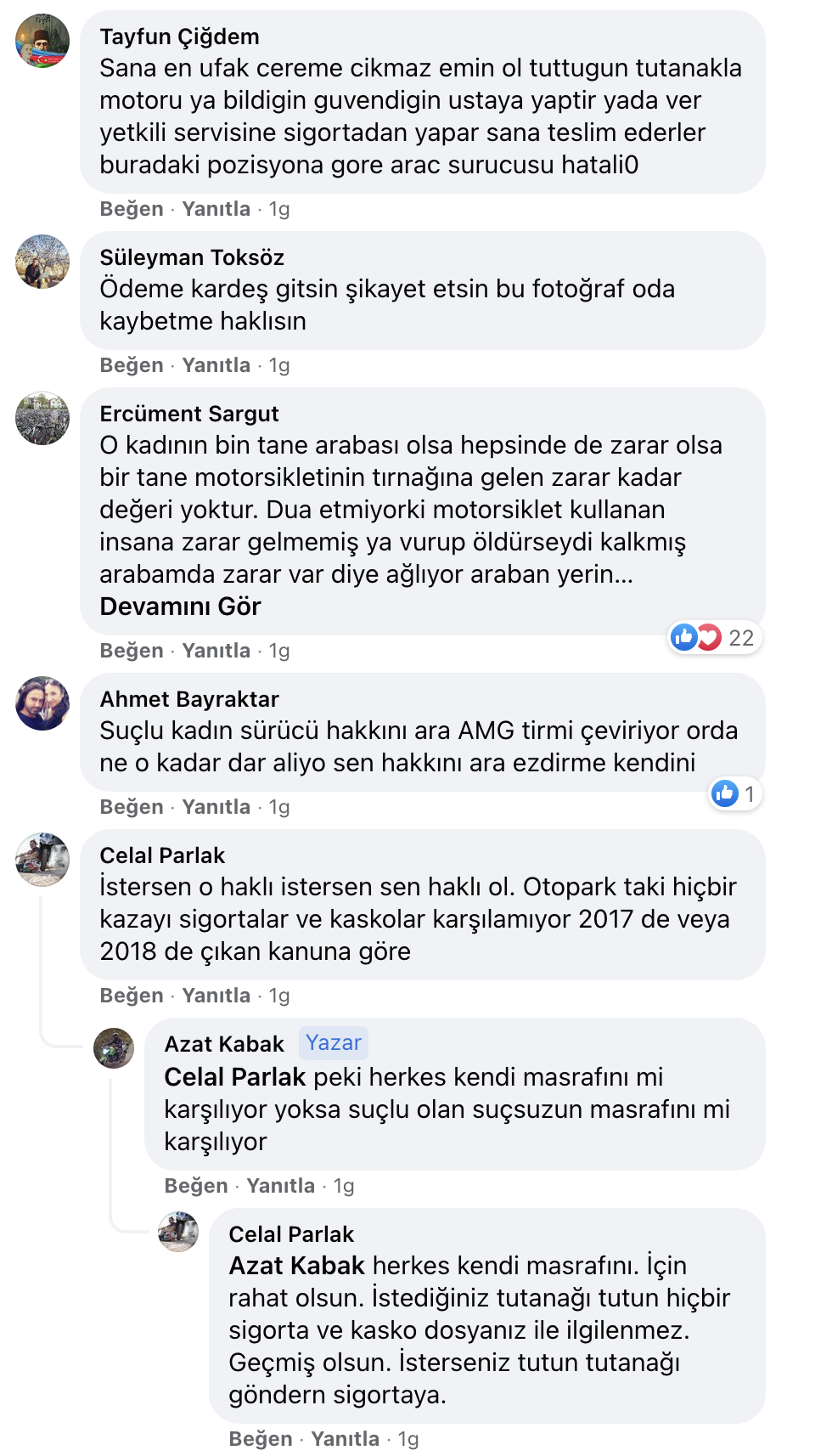 otopark kazasında sigorta ödemesi