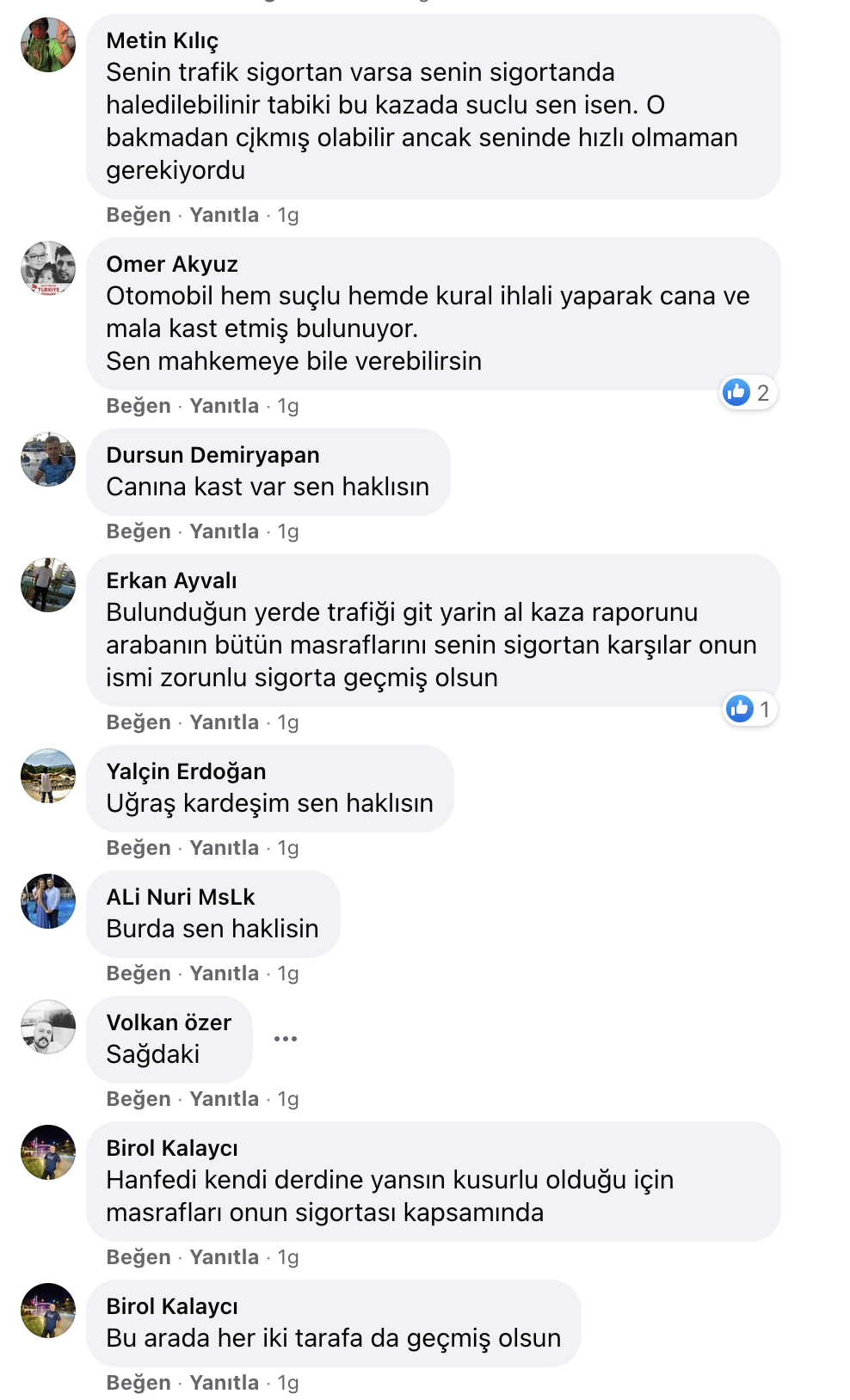 otopark kazasında sigorta durumu