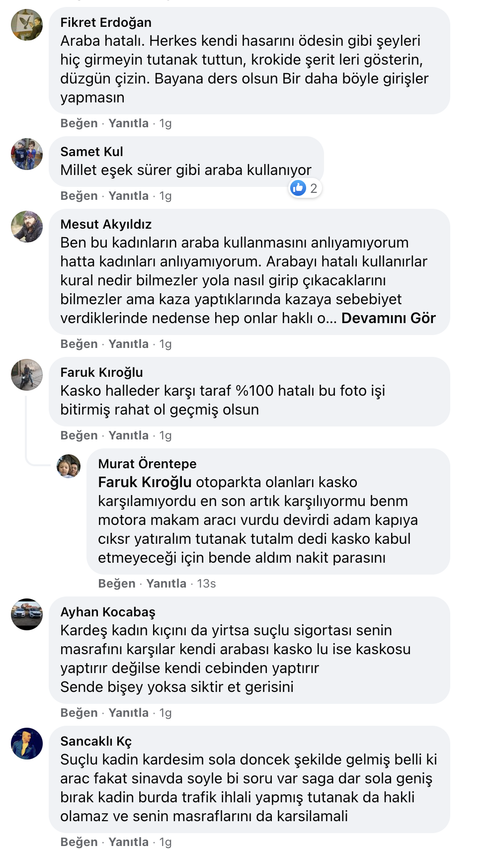 otopark kazasında sigorta durumu