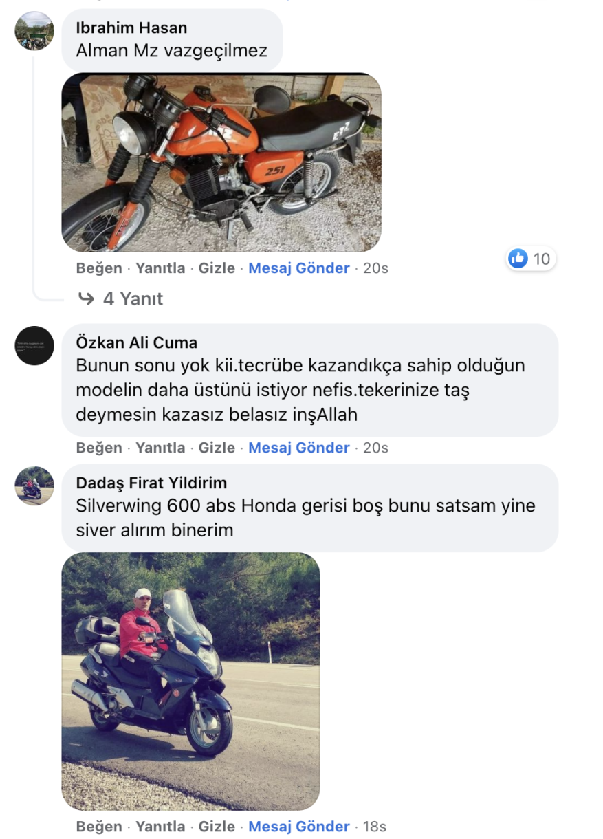 motosikletinizden memnun musunuz?