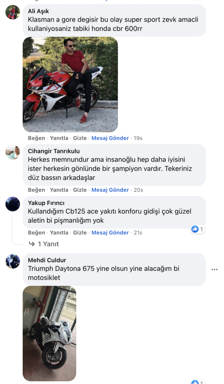 motosikletinizden memnun musunuz?