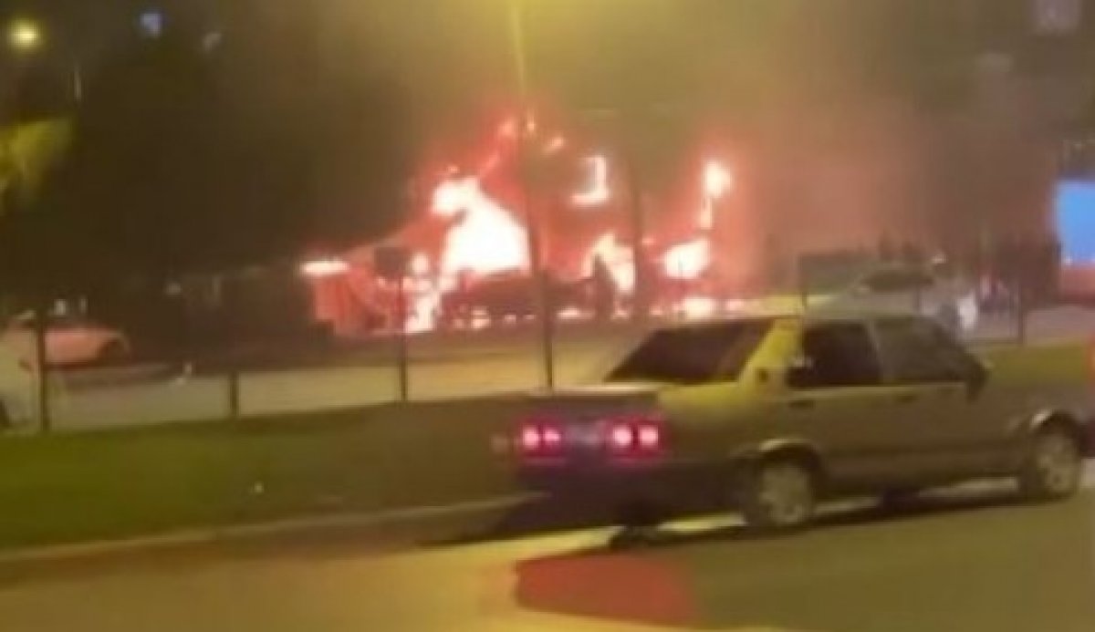 antalya yangını motosiklet satış mağazası