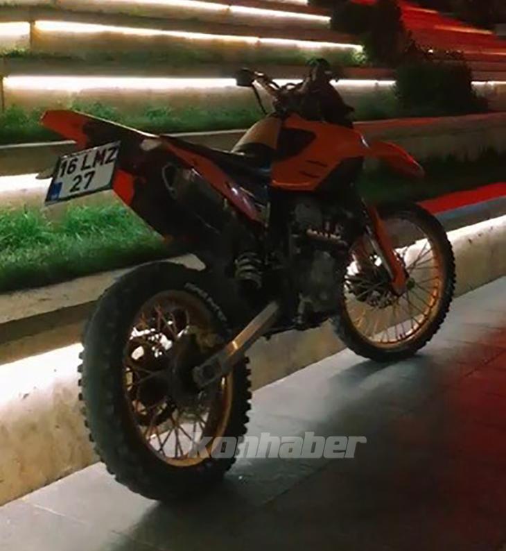 &ccedil;alınan motosiklet