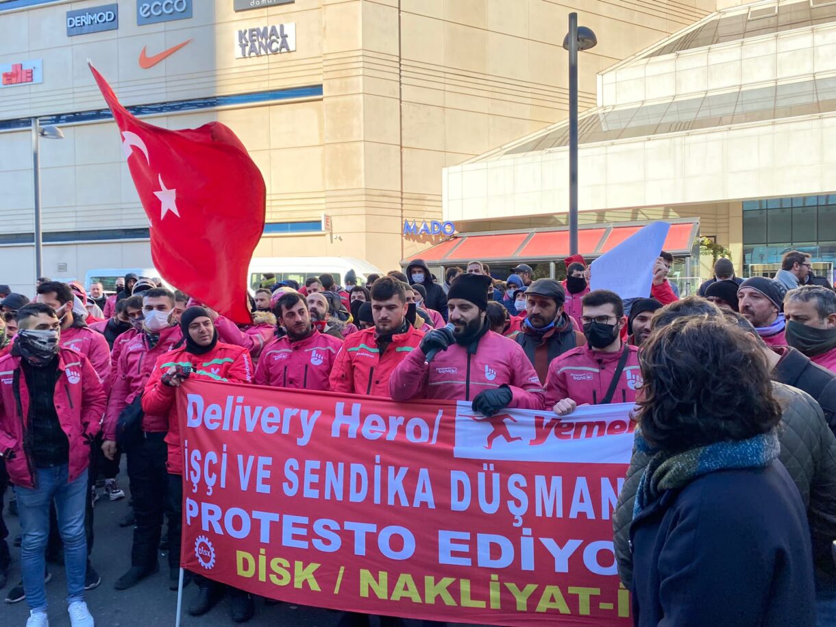 yemek sepeti &ouml;n&uuml;nde eylem 7. g&uuml;n&uuml;nde
