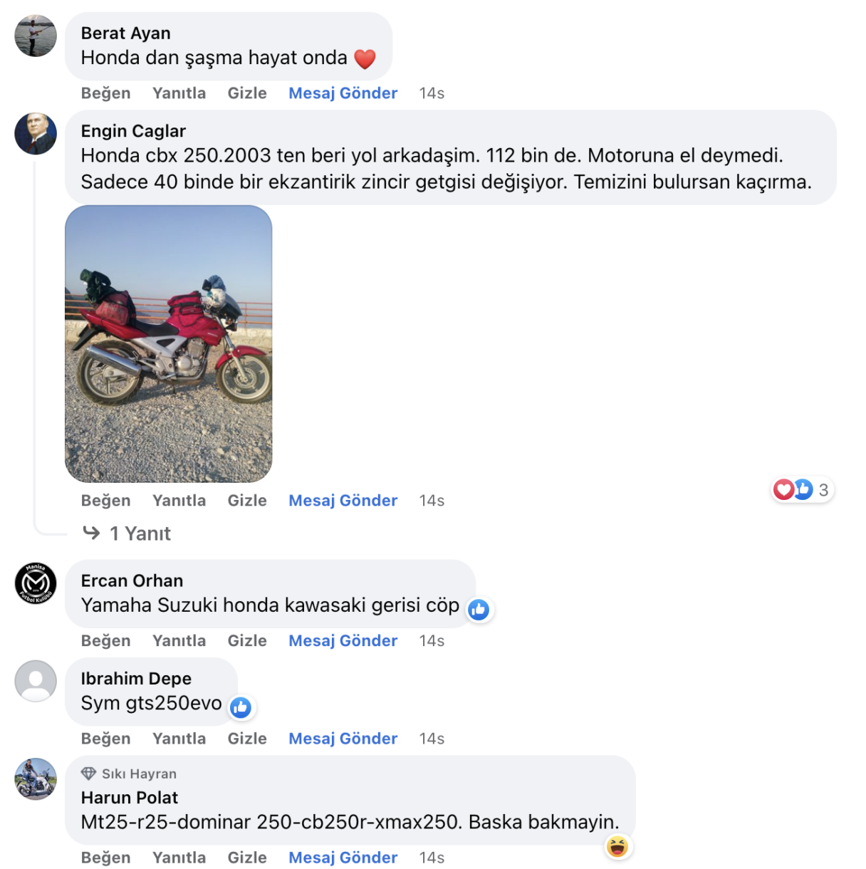 250cc motosiklet tavsiyesi