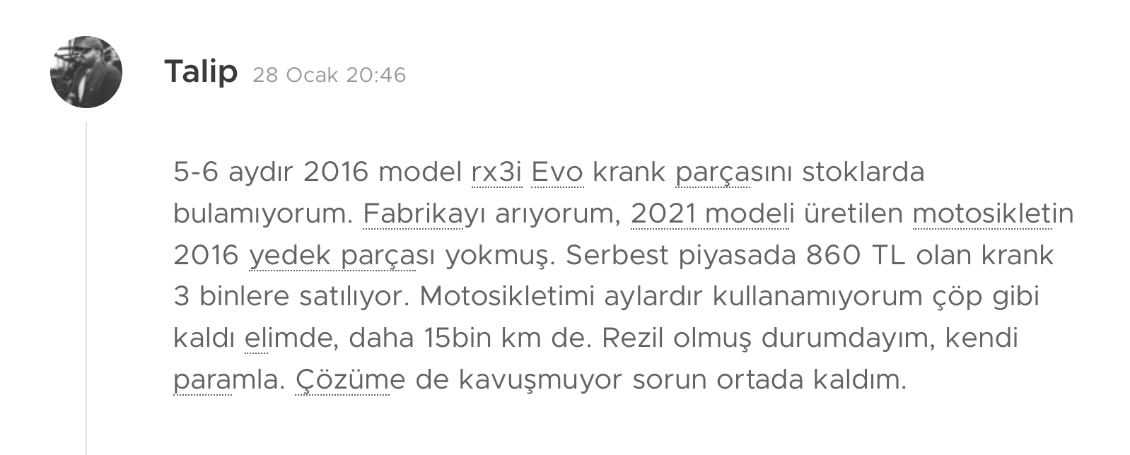 mondial rx3-i evo sorun