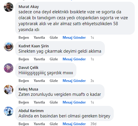 50cc Motosiklete Sigorta Konusunda Son 12 Saatin İlginç Yorumları