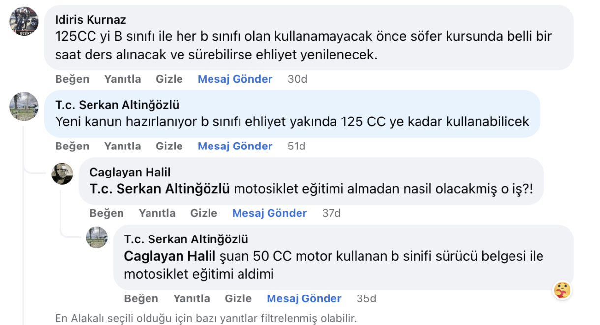 50cc'lik motosikletler ölecek!