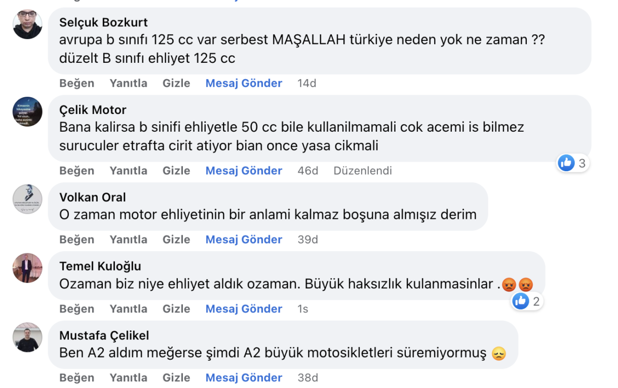 50cc'lik motosikletler ölecek!