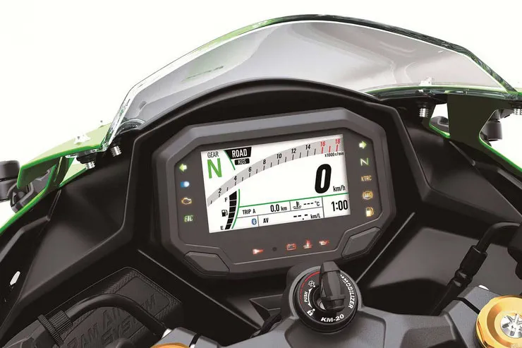 2024 Kawasaki Ninja ZX-4RR 4,3 in&ccedil; renkli LCD g&ouml;sterge paneli