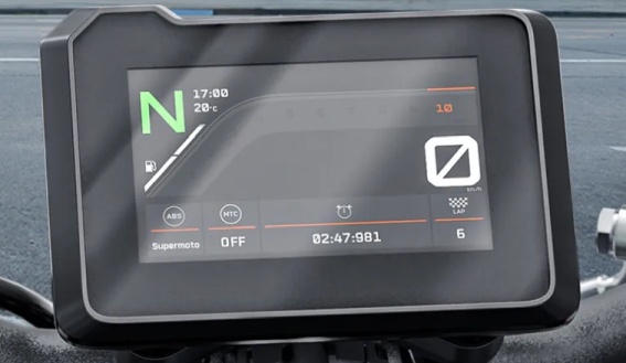 2024 KTM 125 Duke, ekran