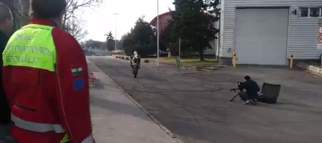 Motorcycle loses control