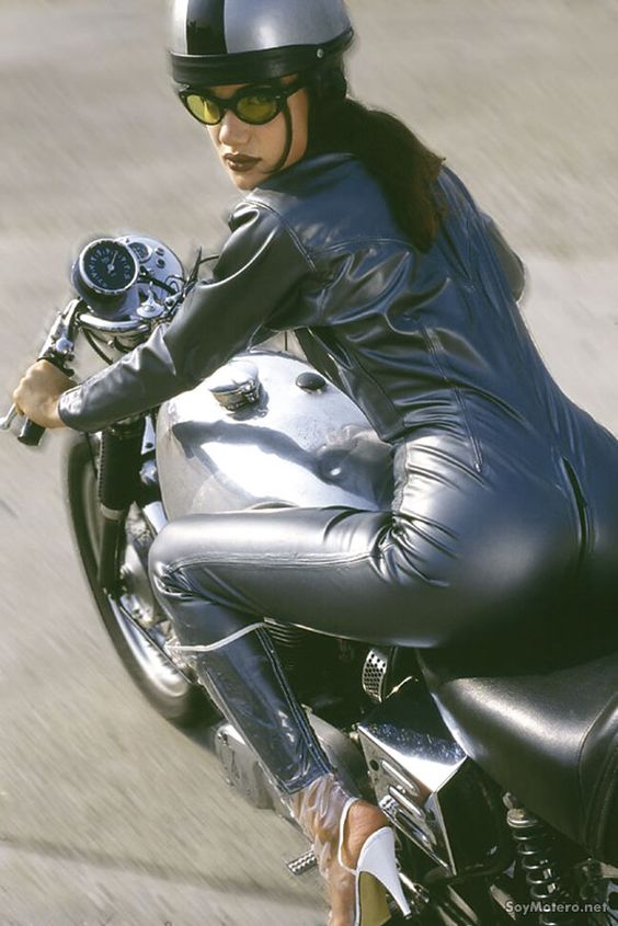 latex motorcycle girl 9