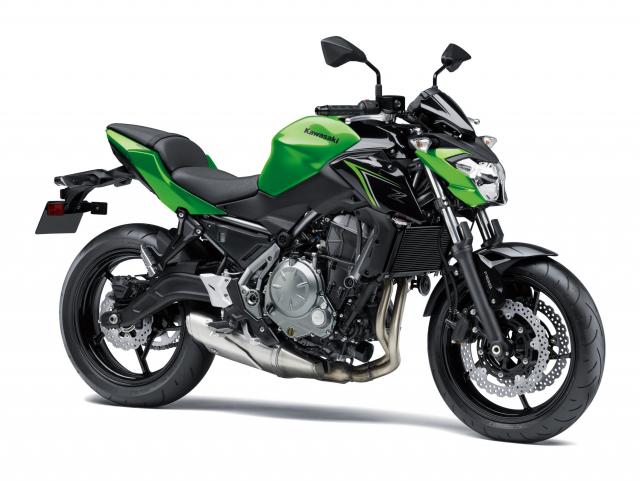 z650 candy lime green with metallic spark black studio
