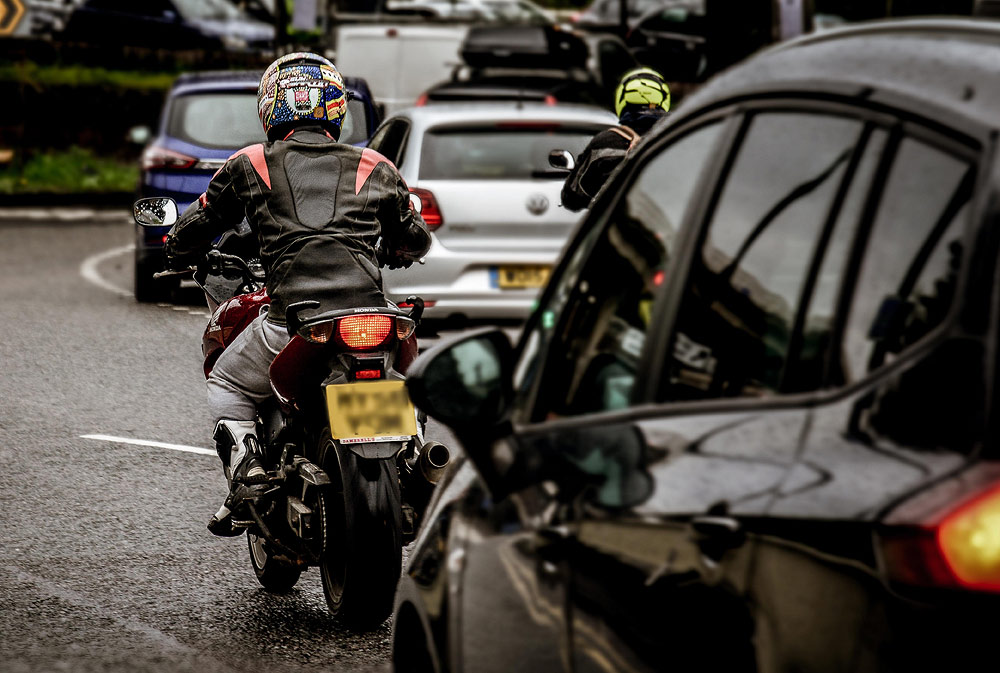 motorcycle in traffic