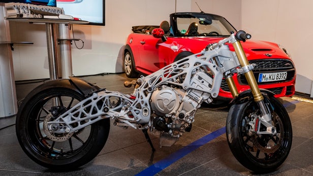 bmw 3d printed motorcycle frame 1