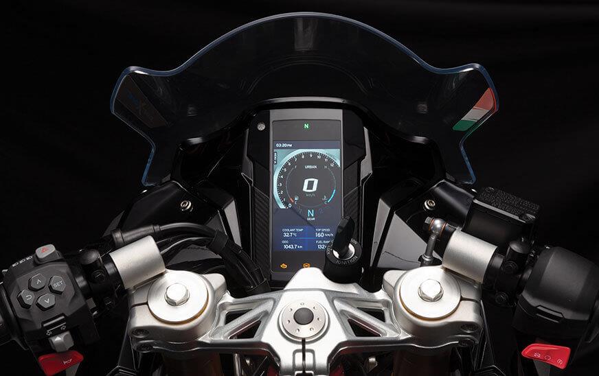 new tvs apache rr 310 5 inch vertical console