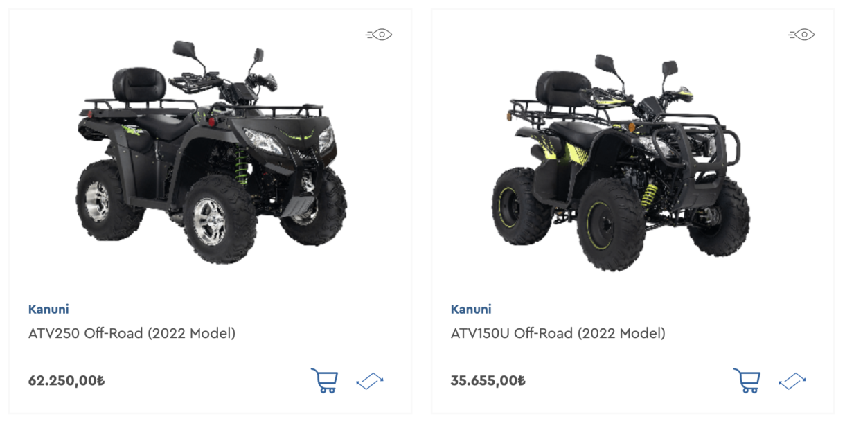 Kanuni ATV Motosiklet Fiyatları, Şubat 2022