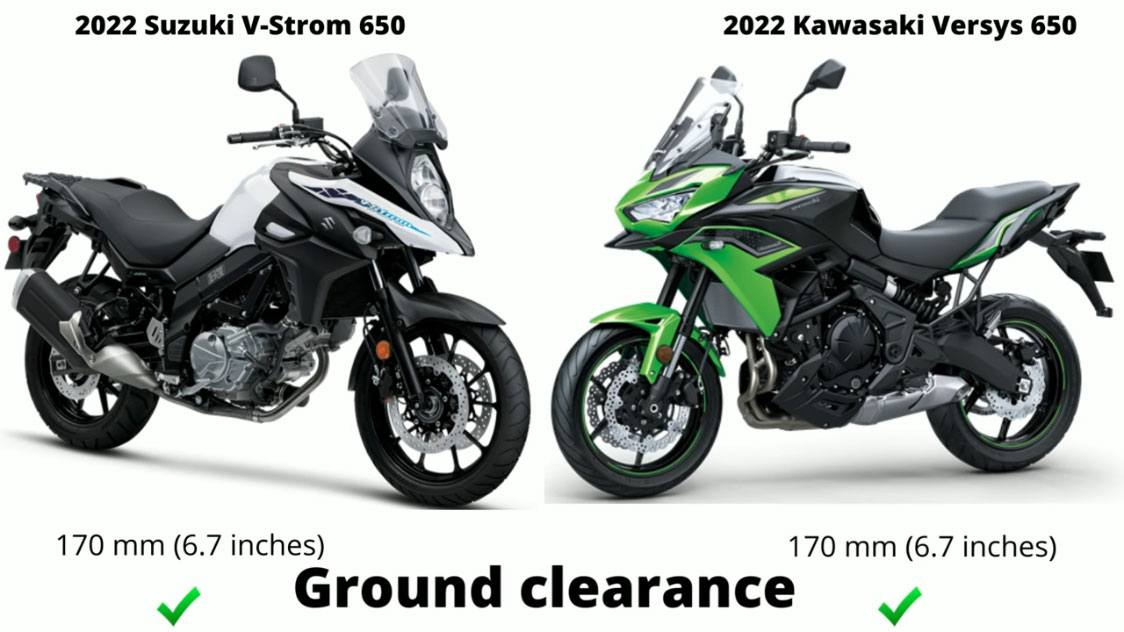 2022 Kawasaki Versys 650 vs 2022 Suzuki V-STROM 650