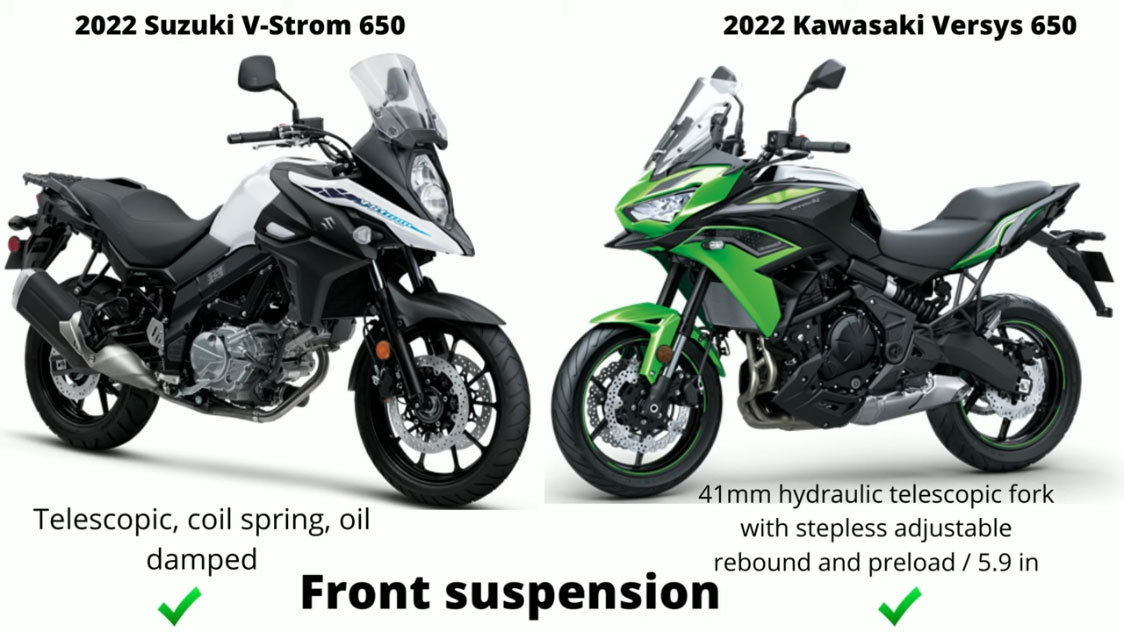 2022 Kawasaki Versys 650 vs 2022 Suzuki V-STROM 650